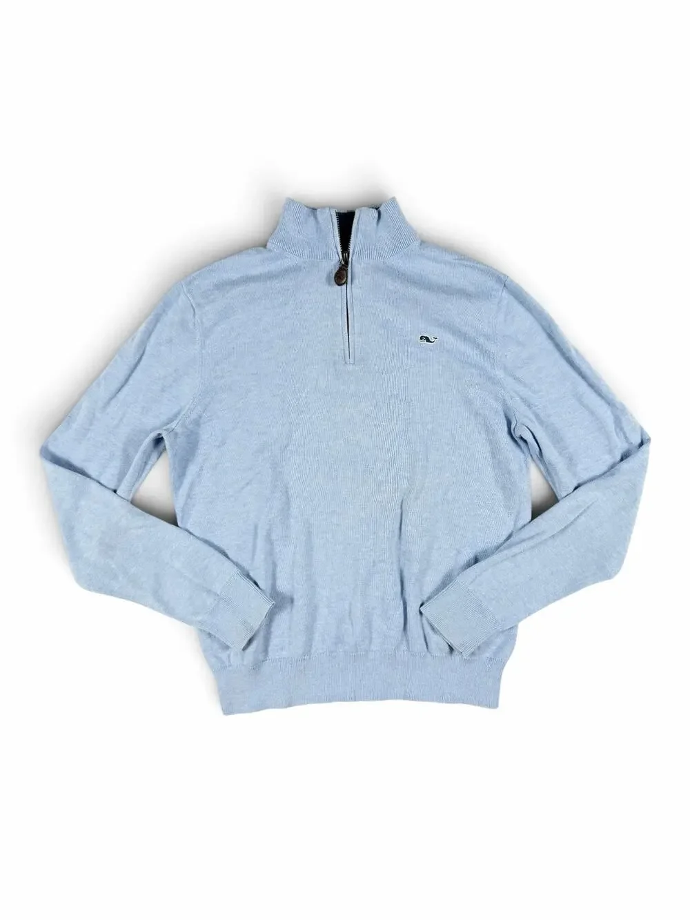 Vineyard Vines Boys Cotton Boathouse Quarter Zip Sweater Blue Size 16 (Large)